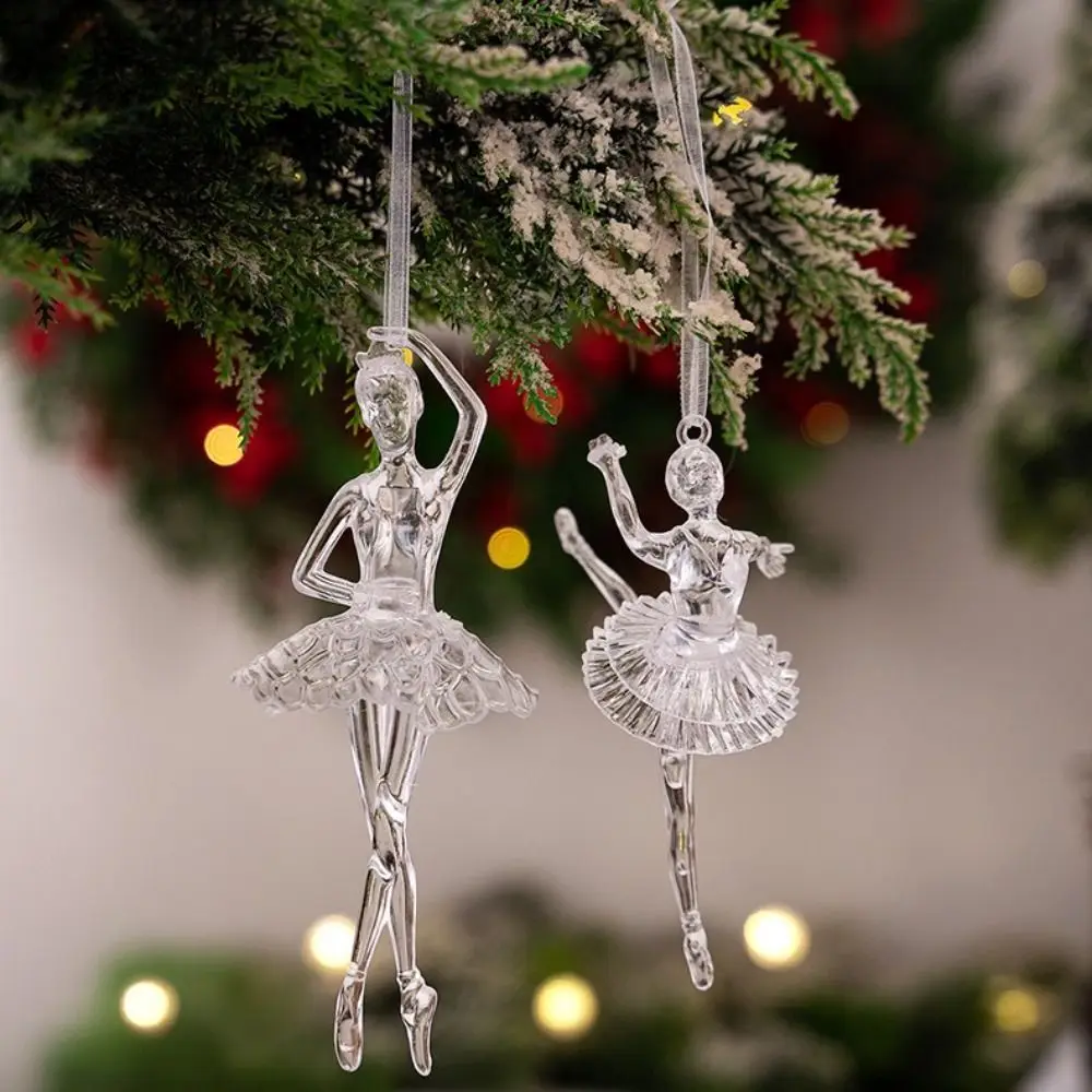 Acrylic Acrylic Christmas Pendants Transparent Clear Simulation Transparent Tree Hangings Hanging Pendant Crystal