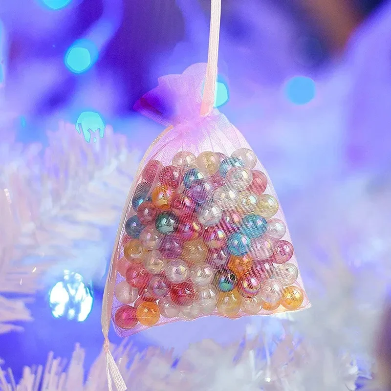 1-200pcs Organza Drawstring Pouches, Gift Bags Candy Jewelry Party Wedding Favor Bags Gift for Christmas Candy Wedding Birthday