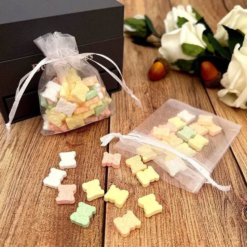 1-200pcs Organza Drawstring Pouches, Gift Bags Candy Jewelry Party Wedding Favor Bags Gift for Christmas Candy Wedding Birthday