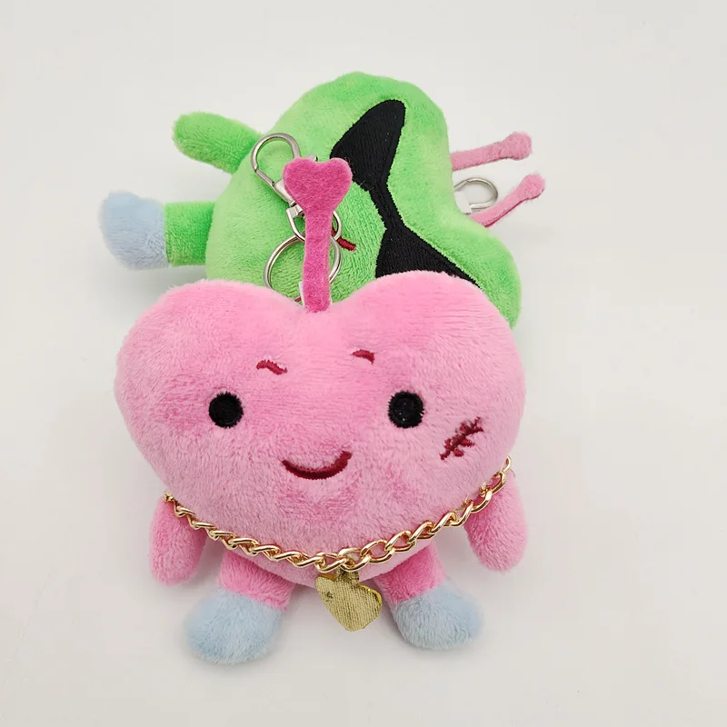 Kawaii Kpop Leather Heart Toy Keychain Girl Heart Keychain Bag Backpack Pendant Accessories Gift Fan Christmas Gift