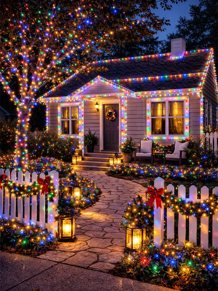 DC12V 3PIN 5cm/10cm Pitch WS2811 WS2812 LED Pebble Pixel String Light RGB Addressable Full Color IP68 Black Wire Christmas Tree