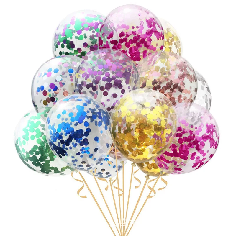 Gold Silver Confetti Balloons Glitter Sequin Globos Helium Balloon Birthday Party Halloween Christmas Party Wedding Decorations
