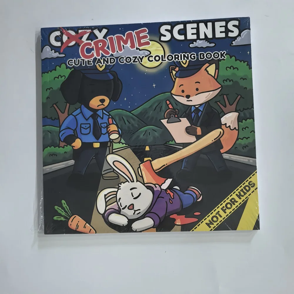 Silly Crimes: Cozy and Funny Coloring Book for Adults Cute Drawing Book Perfect Christmas Gift for Party and Birthday