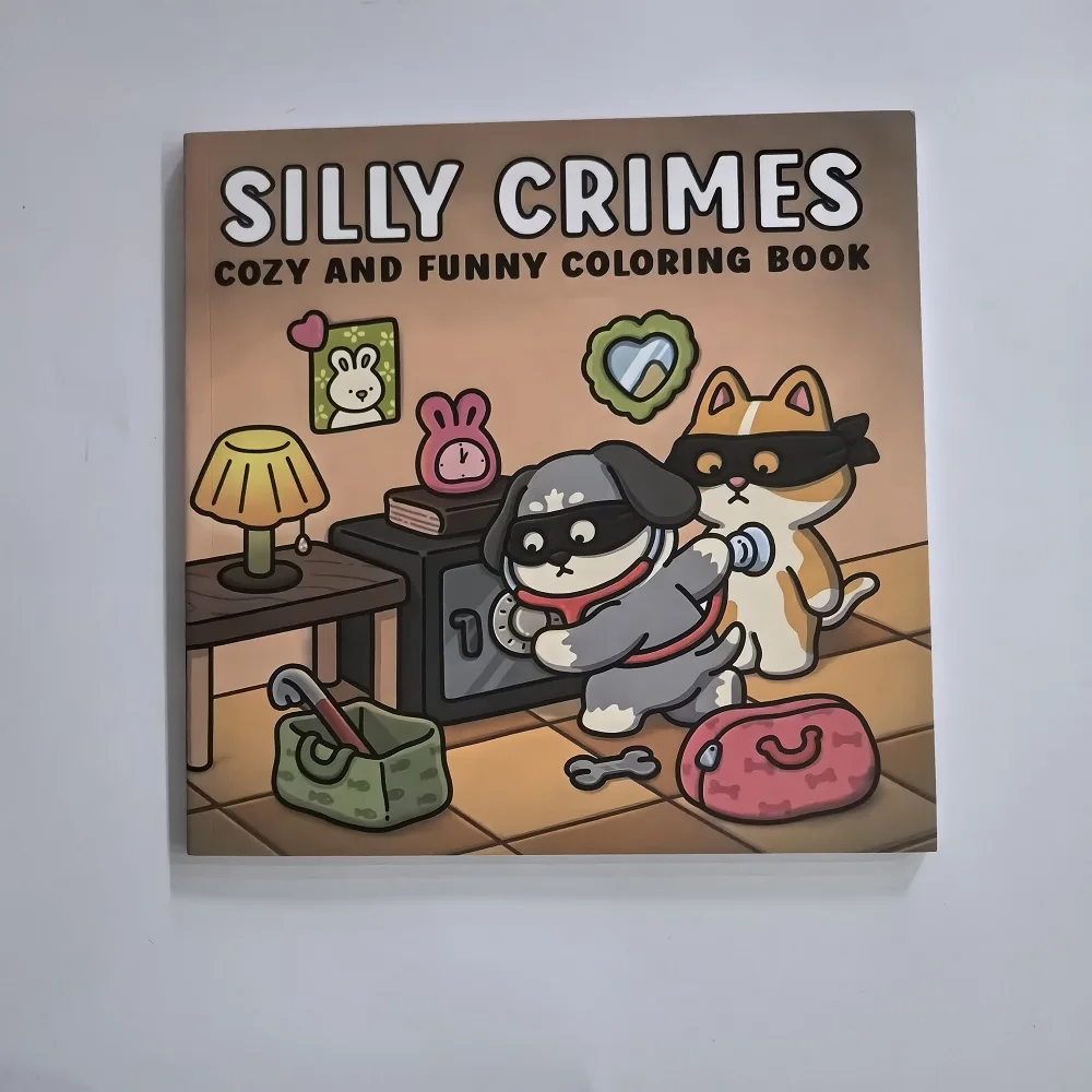 Silly Crimes: Cozy and Funny Coloring Book for Adults Cute Drawing Book Perfect Christmas Gift for Party and Birthday