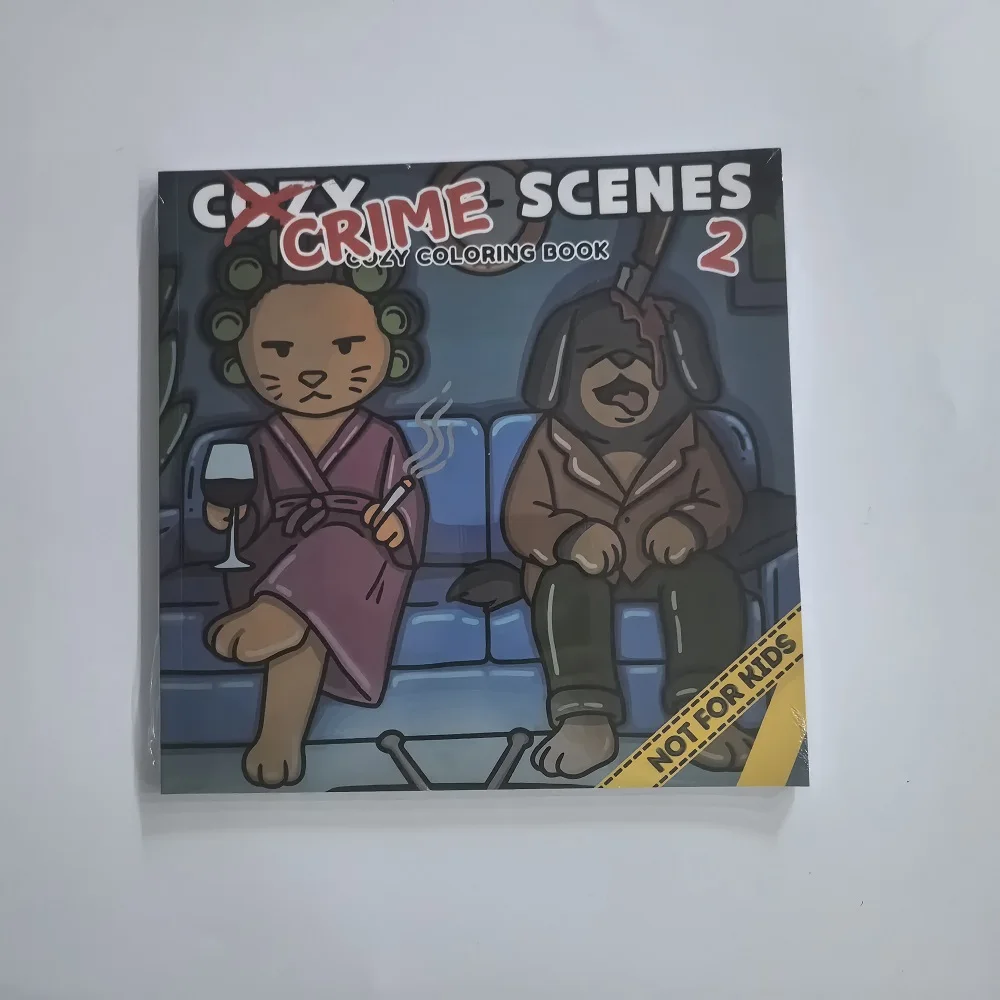 Silly Crimes: Cozy and Funny Coloring Book for Adults Cute Drawing Book Perfect Christmas Gift for Party and Birthday