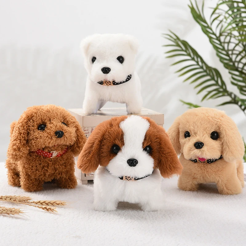 Electric Walking & Barking Smart Dog Plush Simulation Robot Pet Doll Children Christmas Gift