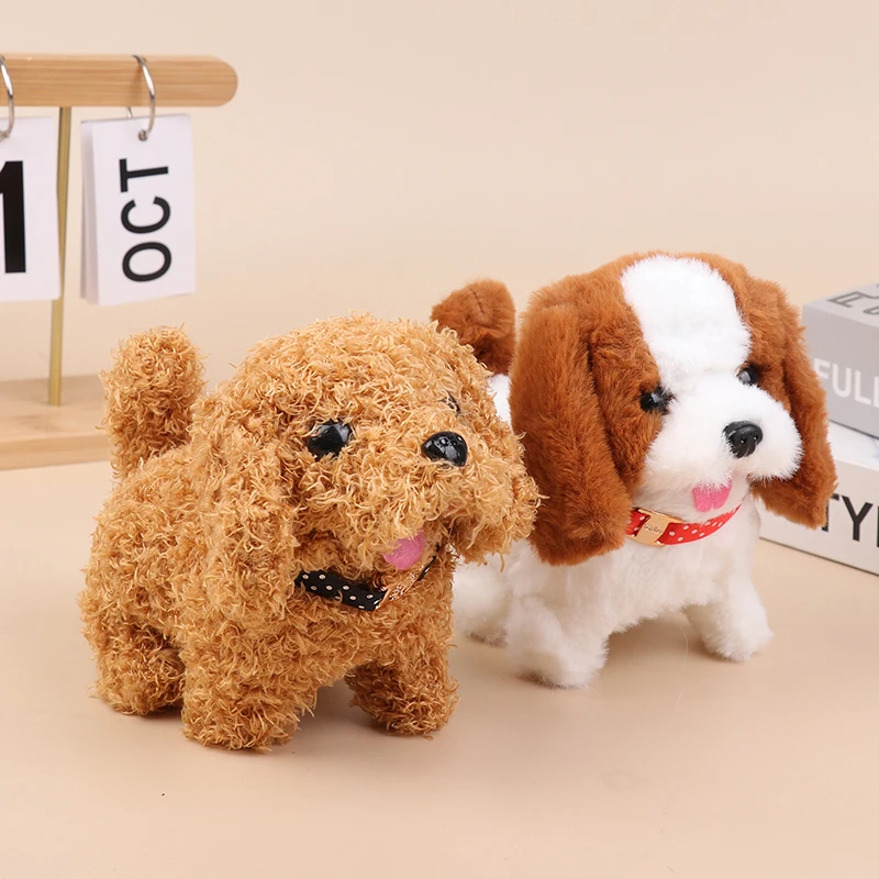 Electric Walking & Barking Smart Dog Plush Simulation Robot Pet Doll Children Christmas Gift