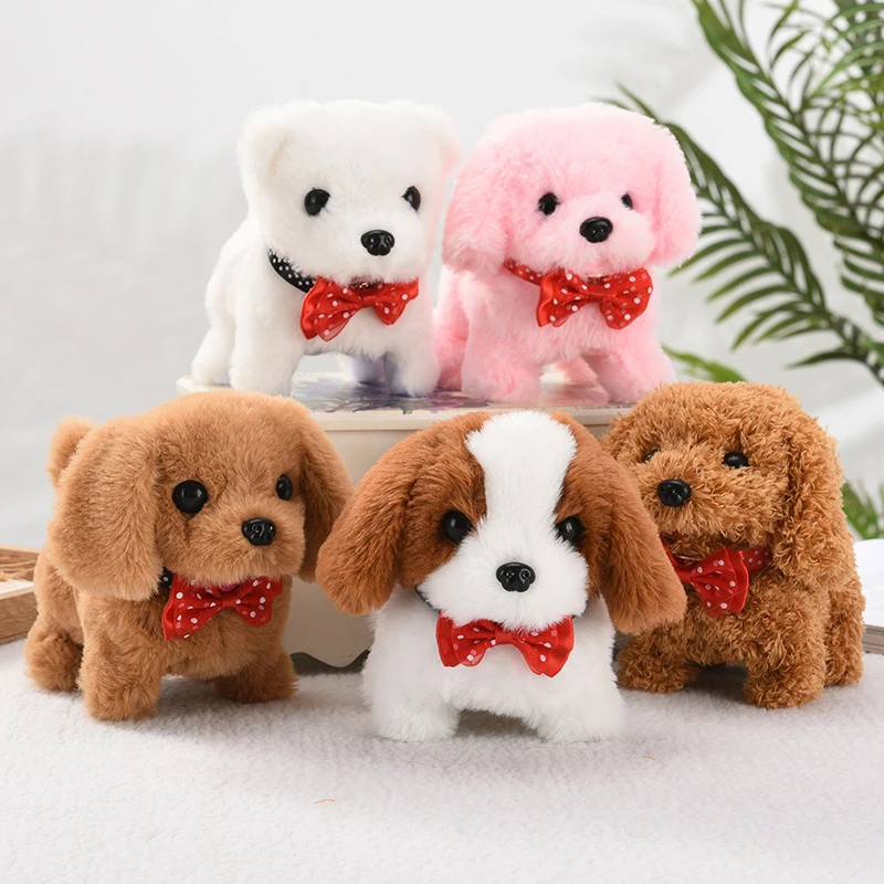 Electric Walking & Barking Smart Dog Plush Simulation Robot Pet Doll Children Christmas Gift