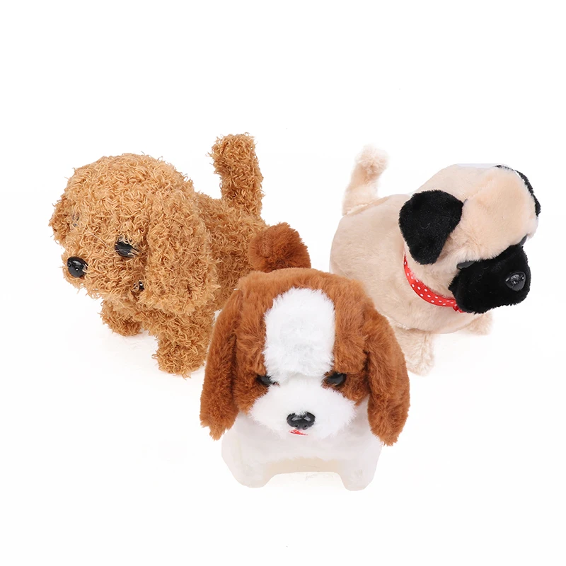 Electric Walking & Barking Smart Dog Plush Simulation Robot Pet Doll Children Christmas Gift