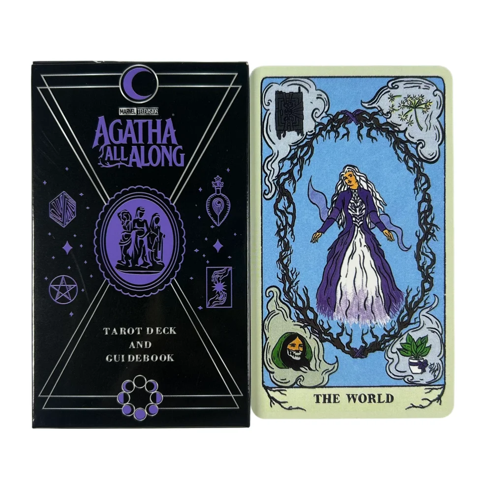 Agatha All Along Tarot Card A 78 Cards Deck English Version Fate Predictive Divination Party Cards, Halloween and Christmas Gift