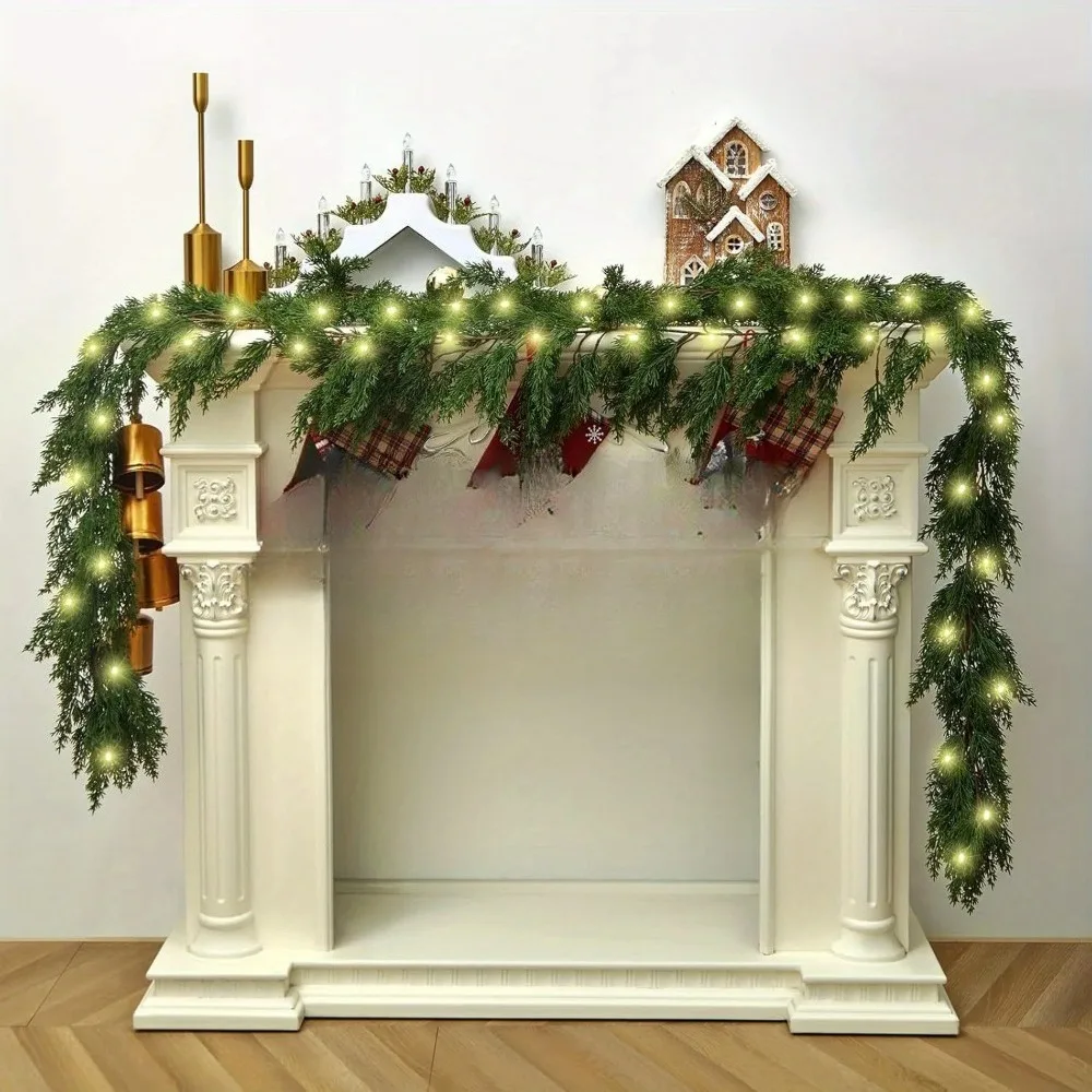 1 piece of Christmas pine wreath, artificial pine wreath, wall hanging type, wall decoration, Christmas decoration item