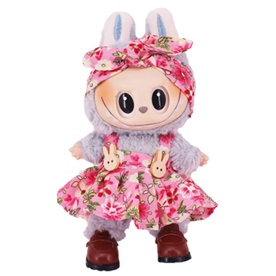 Doll Bedding Furniture For labubu 17cm Plush Doll Clothes Accessories Girl‘s Toys Birthday Christmas Gift