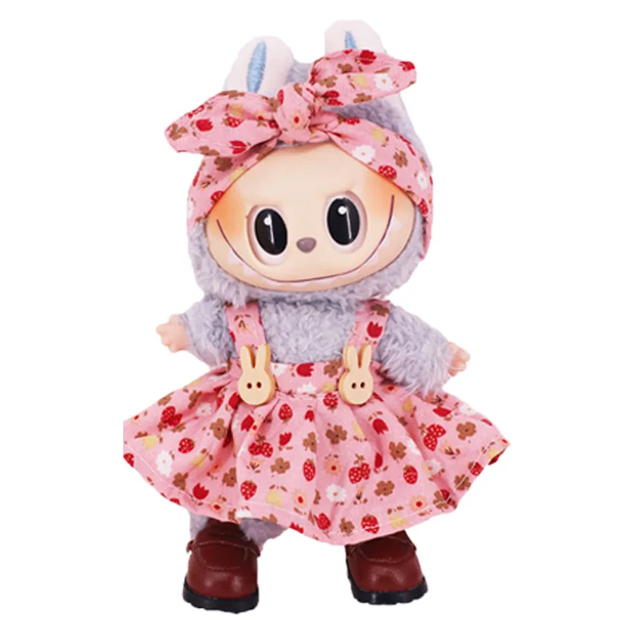Doll Bedding Furniture For labubu 17cm Plush Doll Clothes Accessories Girl‘s Toys Birthday Christmas Gift