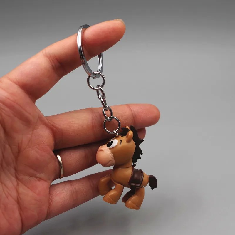 Anime Toy Story Woody Buzz Lightyear Action Figure Keychain Figure Jessie Woody Alien Key Ring Toys For Kids Christmas Gift