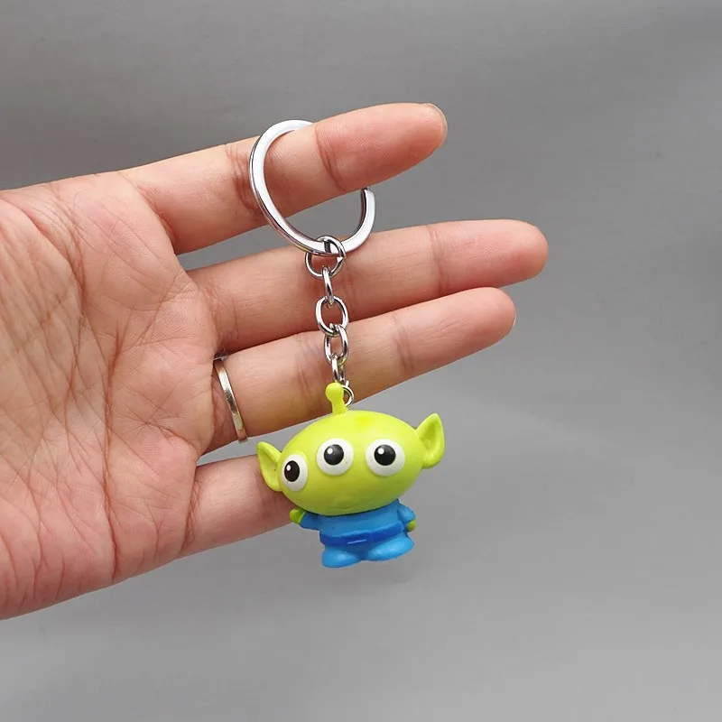 Anime Toy Story Woody Buzz Lightyear Action Figure Keychain Figure Jessie Woody Alien Key Ring Toys For Kids Christmas Gift