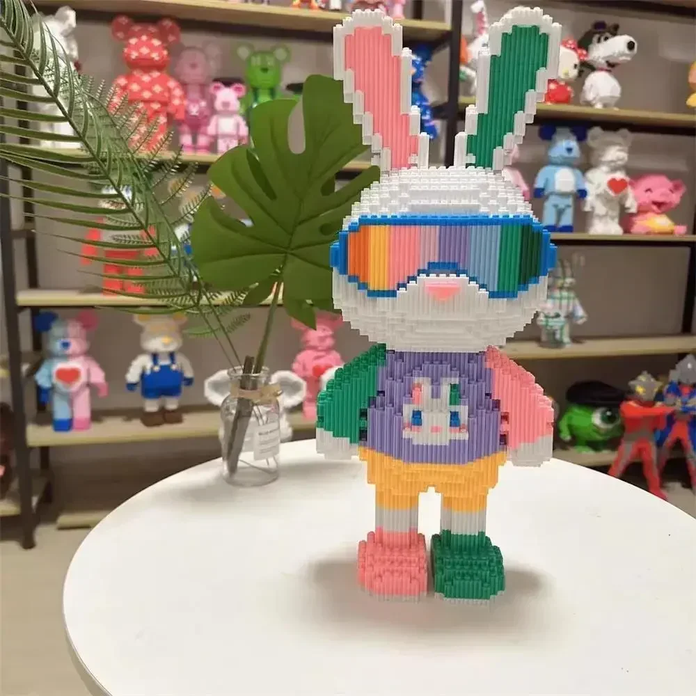 Building Blocks Bear Kids Toys Cartoon Candy Rabbit Model Building Block Micro Bricks Boys Girls Christmas Birthday Gift