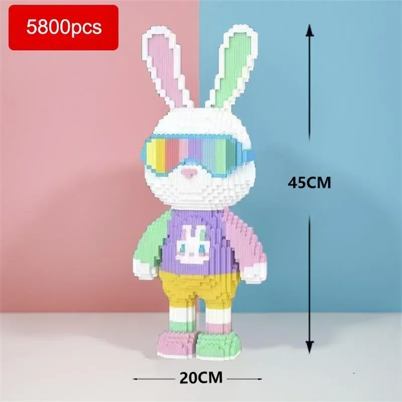 Building Blocks Bear Kids Toys Cartoon Candy Rabbit Model Building Block Micro Bricks Boys Girls Christmas Birthday Gift