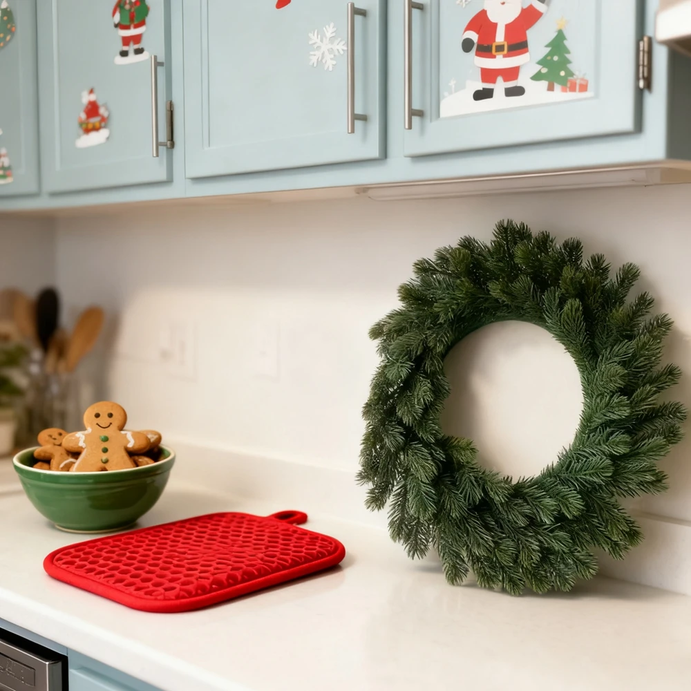 1Pc Artificial Plants Home Room Table Decor Accessories Christmas Wreath Yard DIY Gift Box Scrapbook Tree Wedding Bridal Hotsale