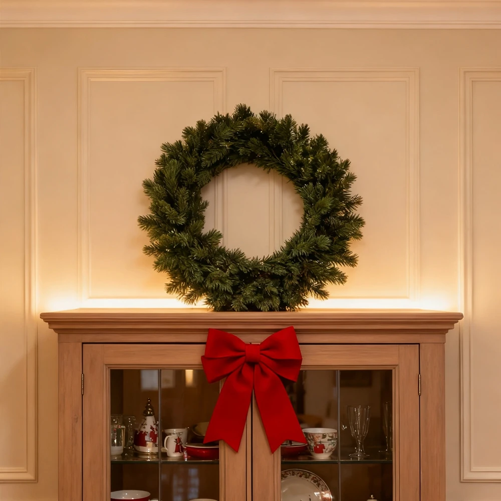 1Pc Artificial Plants Home Room Table Decor Accessories Christmas Wreath Yard DIY Gift Box Scrapbook Tree Wedding Bridal Hotsale