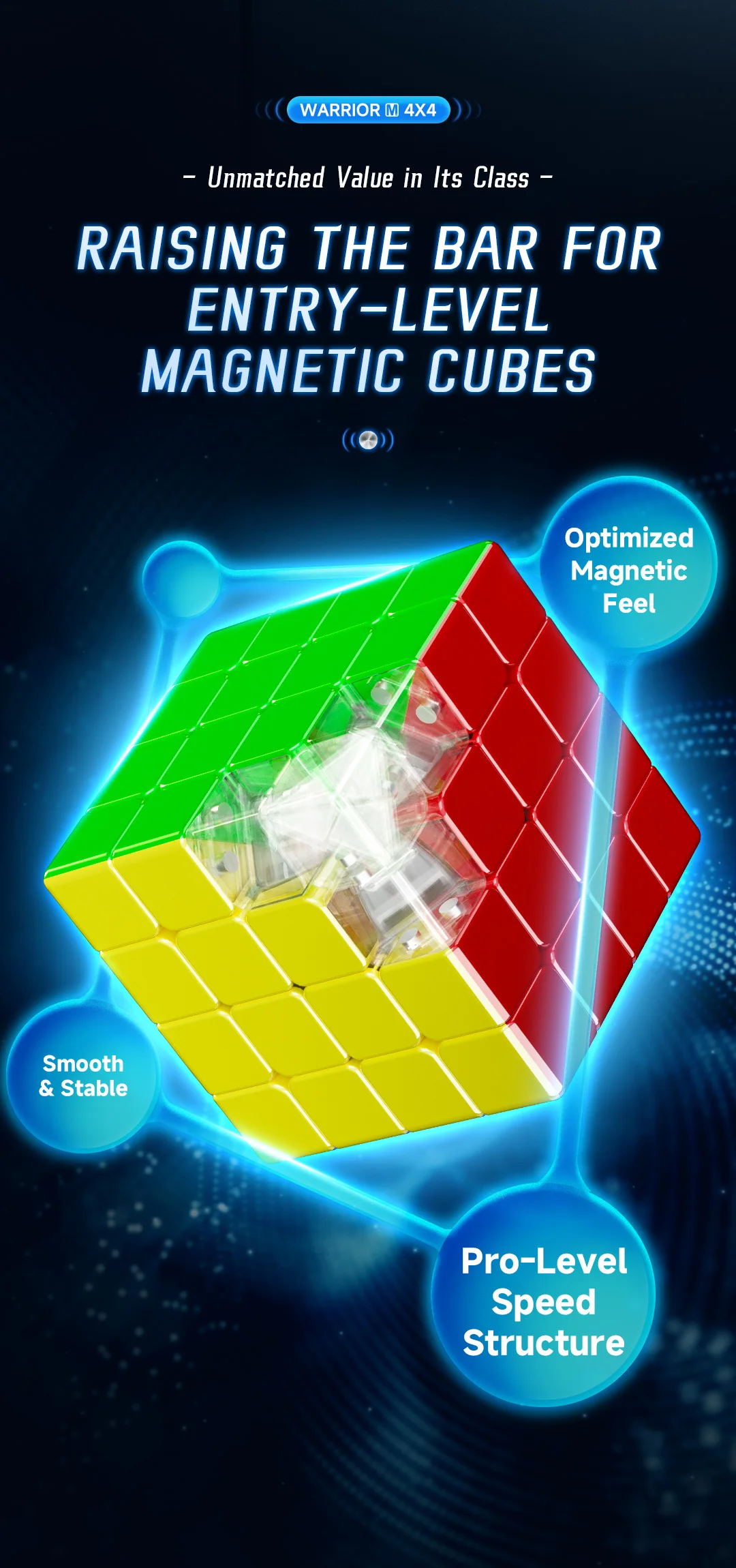 QiYi 2x2 3x3 4x4 7x7 Warrior M Pro Magnetic Magic Cube Professional Speed Puzzle Education Toys Christmas Gifts Cubo Magico Toys
