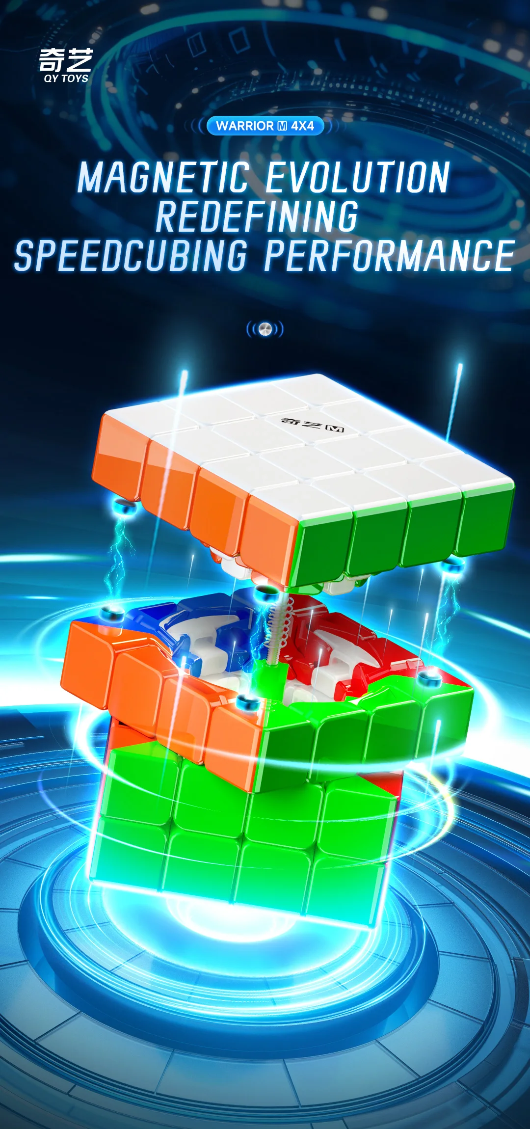 QiYi 2x2 3x3 4x4 7x7 Warrior M Pro Magnetic Magic Cube Professional Speed Puzzle Education Toys Christmas Gifts Cubo Magico Toys