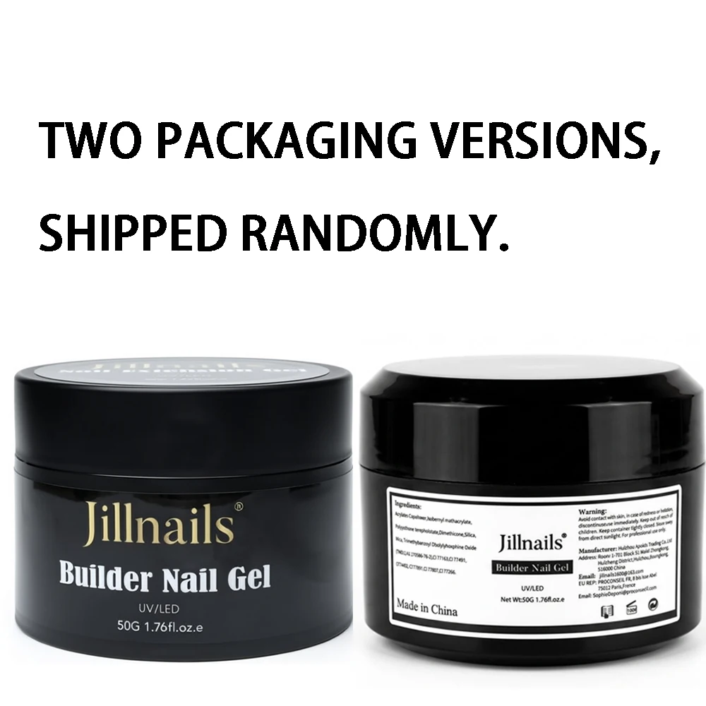 Jillnails 50G Builder Nail Gel Christmas Red Burgundy Self Leveling Medium UV Led Gel 50ml