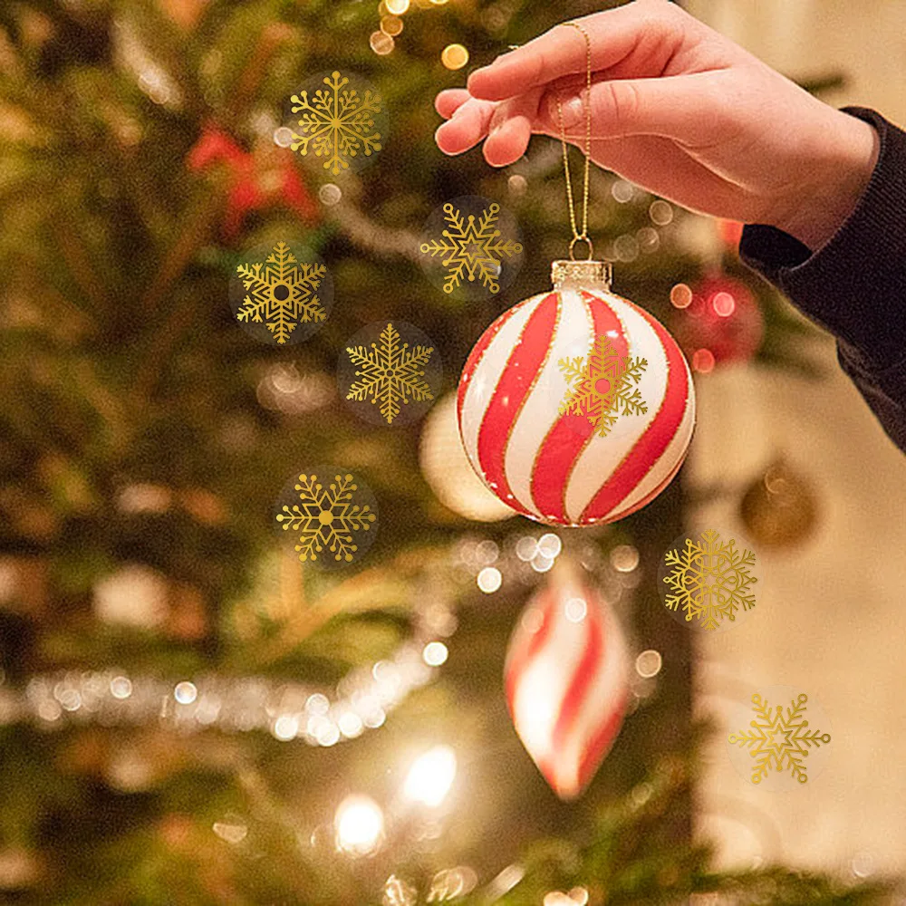 100-500pcs 1 inch Round Transparent Merry Christmas Stickers Holiday Stickers For Christmas Decor Wedding Party Cards