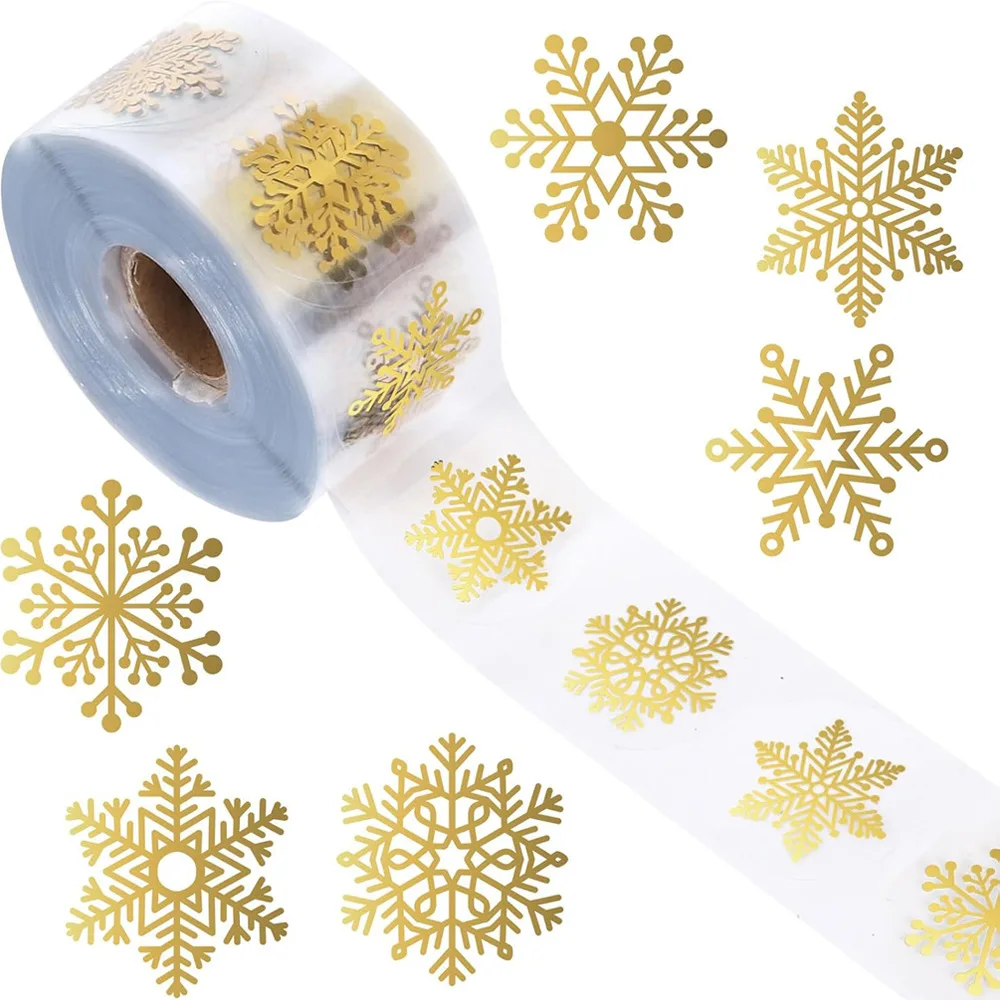 100-500pcs 1 inch Round Transparent Merry Christmas Stickers Holiday Stickers For Christmas Decor Wedding Party Cards
