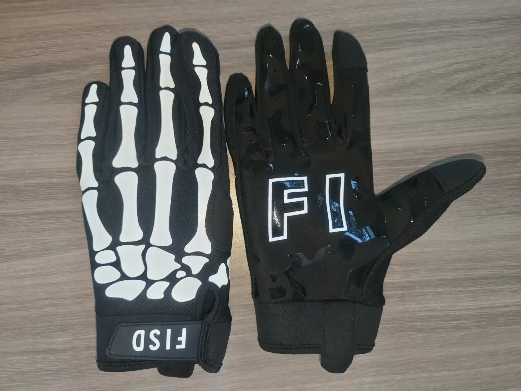 FISD DH MX Long Finger Gloves All-Season Model Christmas Night Light Ghost Claw Anti-Slip Durable for Football Off-Road Moto