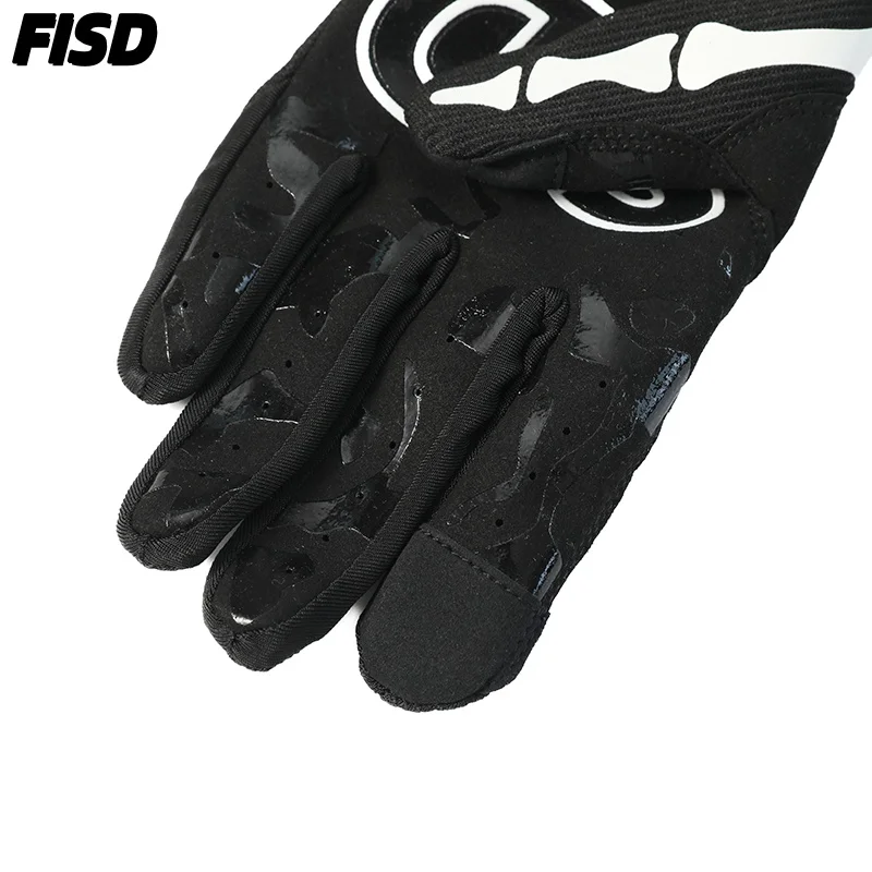 FISD DH MX Long Finger Gloves All-Season Model Christmas Night Light Ghost Claw Anti-Slip Durable for Football Off-Road Moto