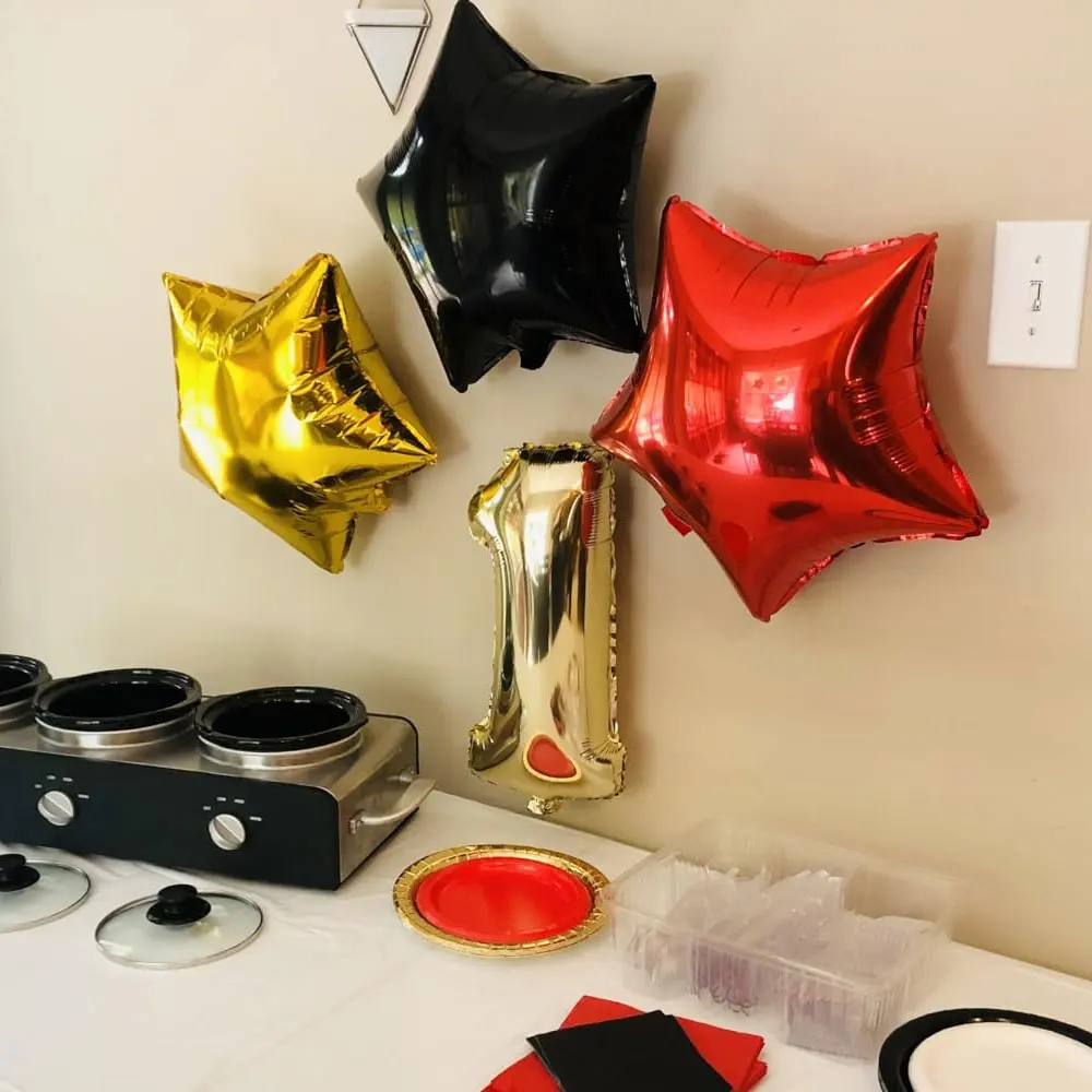 1/5/10Pcs Gold Star Foil Balloons for Birthday 18Inch Star Shaped Balloons for Wedding Baby Shower Mubarak Christmas Party Decor