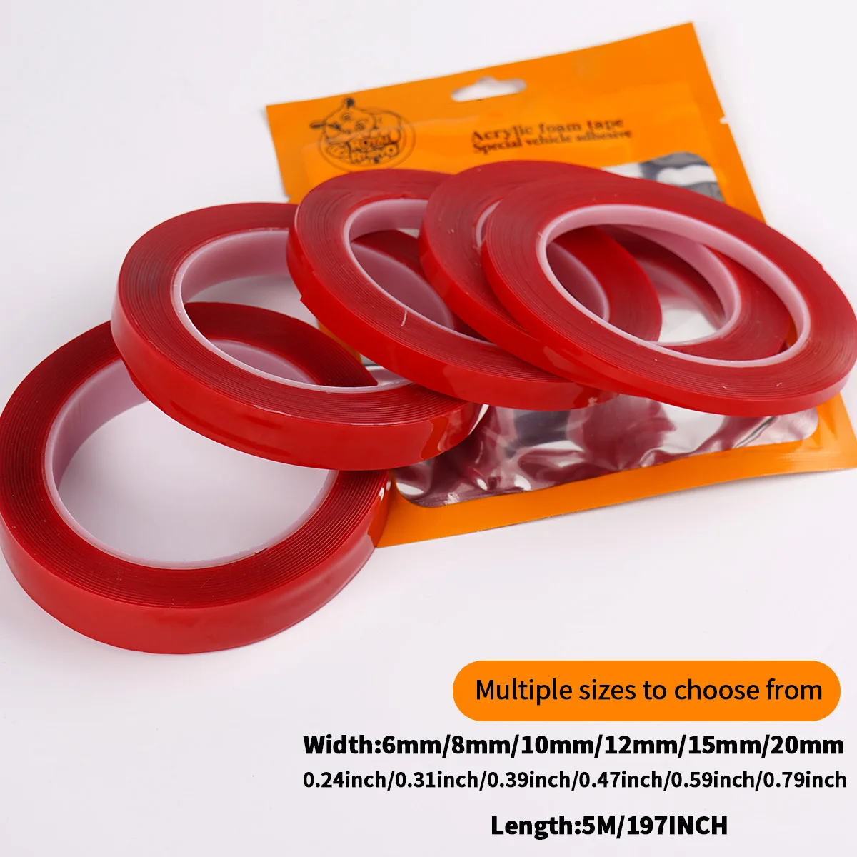 LED Light Strip Adhesive Strip Double-Sided Nano Acrylic Tape Transparent Strong Adhesion Christmas Party balloon Fixing