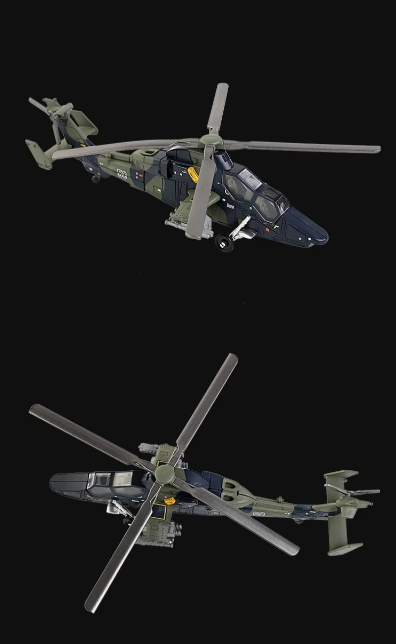 1:72 Creative Military Series Building Blocks EC-665 The Tiger Style Twin Engine Armed Helicopter Model Toys For Christmas Gifts