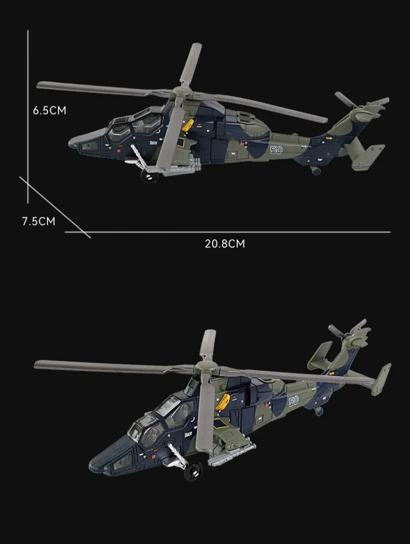 1:72 Creative Military Series Building Blocks EC-665 The Tiger Style Twin Engine Armed Helicopter Model Toys For Christmas Gifts