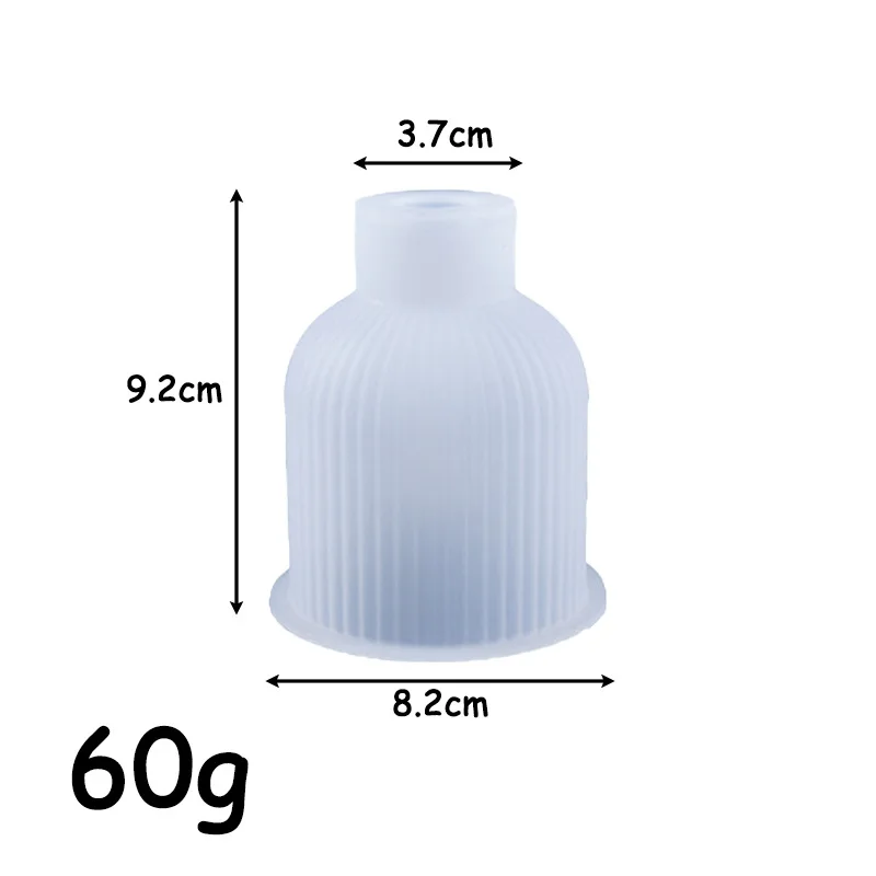 DIY Silicone Molds Striped Wax Jar Vase Tray Set Christmas Mold Simple European Style Plaster Ornament Making Mould Halloween