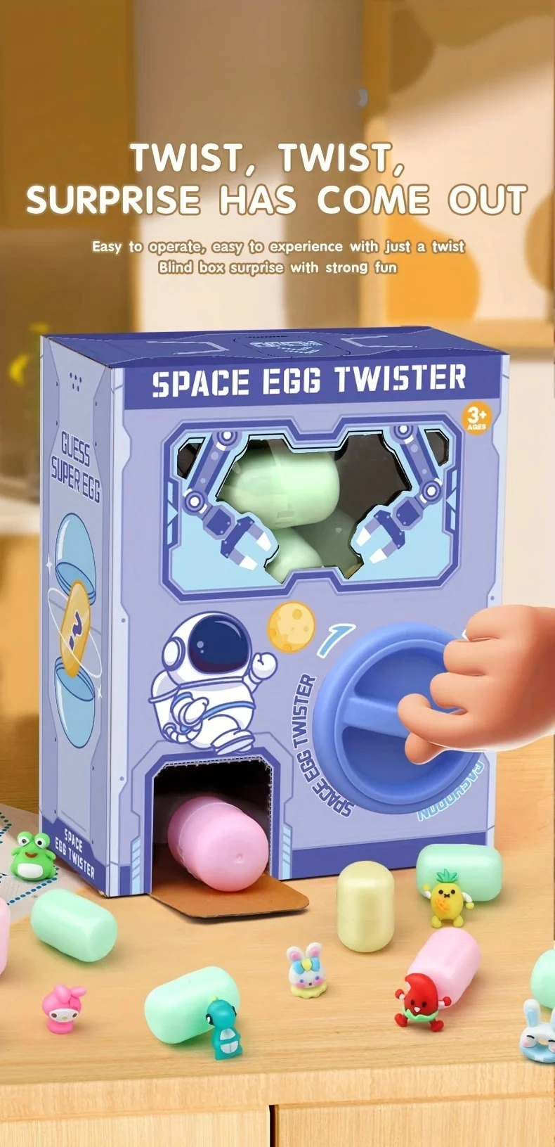 Capsule Vending Machine Toy Surprise Eggs Prize Dispenser Game Mini Doll Blind Box Christmas Gift for Boy Girl OPTIONAL Refills