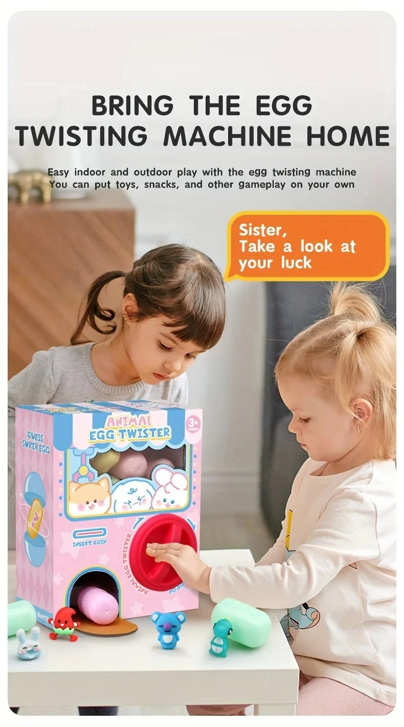 Capsule Vending Machine Toy Surprise Eggs Prize Dispenser Game Mini Doll Blind Box Christmas Gift for Boy Girl OPTIONAL Refills