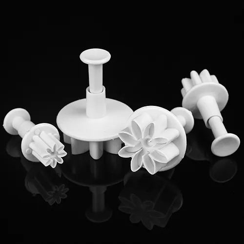 4Pcs/Set Daisy Flower Cookie Sunflower Plunger Cutter Fondant Cake Tool Christmas Cake Decorating Tools