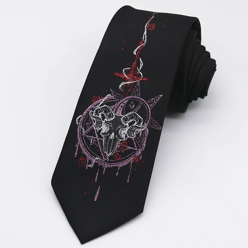Anime Cosplay Ties Harajuku Men Women Uniform Black College Clothing Adult Student Accessories Necktie Christmas Gifts