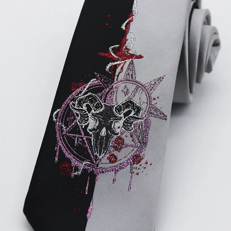 Anime Cosplay Ties Harajuku Men Women Uniform Black College Clothing Adult Student Accessories Necktie Christmas Gifts