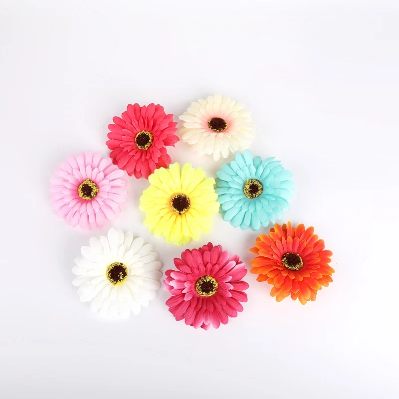 10/50 Pcs Fake Gerbera Scrapbooking Christmas Decorations for Home Accessories Wedding Decorative Flowers Wall Artificial DIY