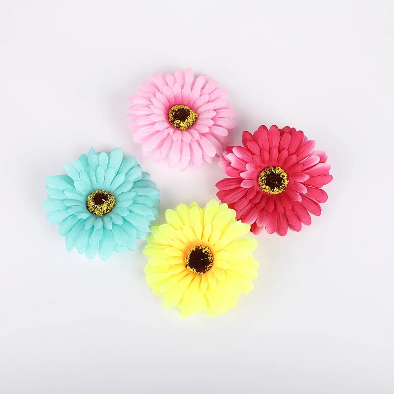 10/50 Pcs Fake Gerbera Scrapbooking Christmas Decorations for Home Accessories Wedding Decorative Flowers Wall Artificial DIY