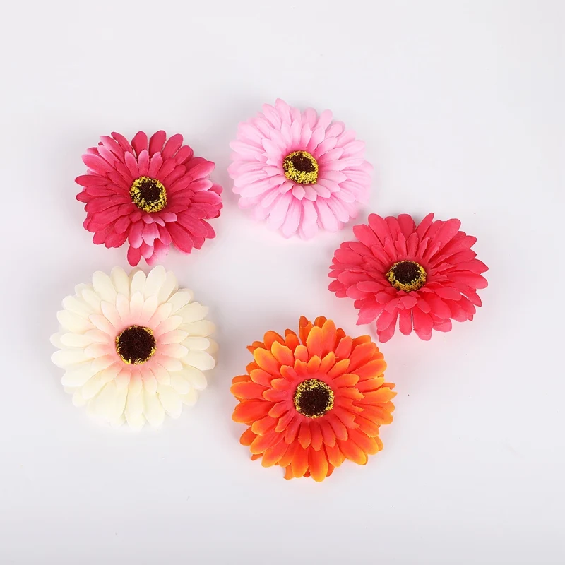 10/50 Pcs Fake Gerbera Scrapbooking Christmas Decorations for Home Accessories Wedding Decorative Flowers Wall Artificial DIY