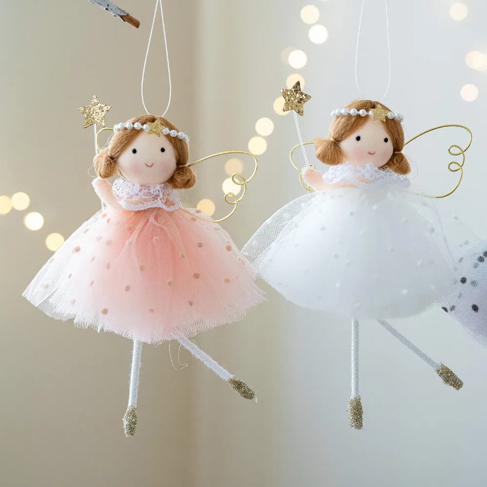High-quality creative and heartwarming girl's cute fairy tale-style angel pendant, Christmas tree decoration pendant, home hangi