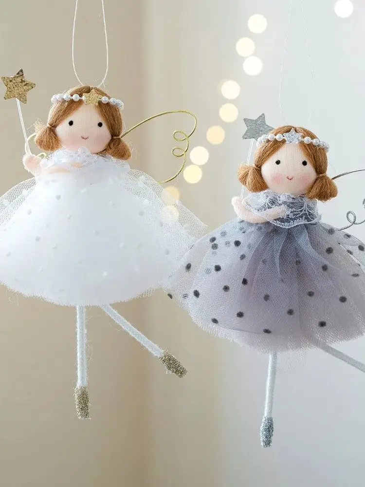 High-quality creative and heartwarming girl's cute fairy tale-style angel pendant, Christmas tree decoration pendant, home hangi