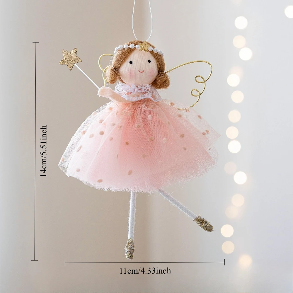High-quality creative and heartwarming girl's cute fairy tale-style angel pendant, Christmas tree decoration pendant, home hangi