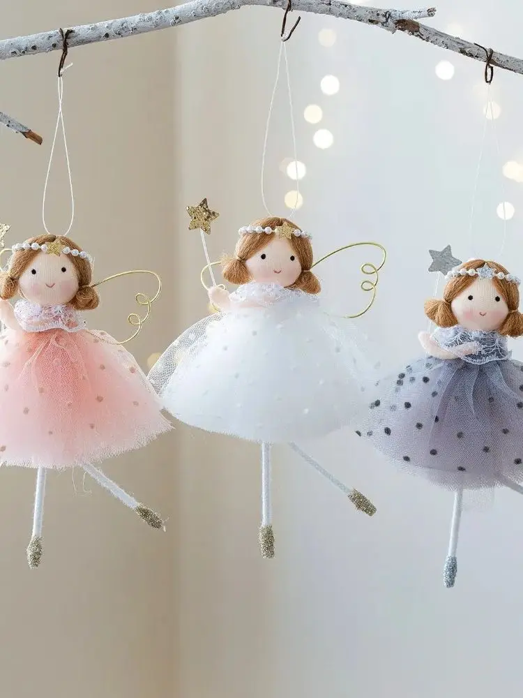 High-quality creative and heartwarming girl's cute fairy tale-style angel pendant, Christmas tree decoration pendant, home hangi