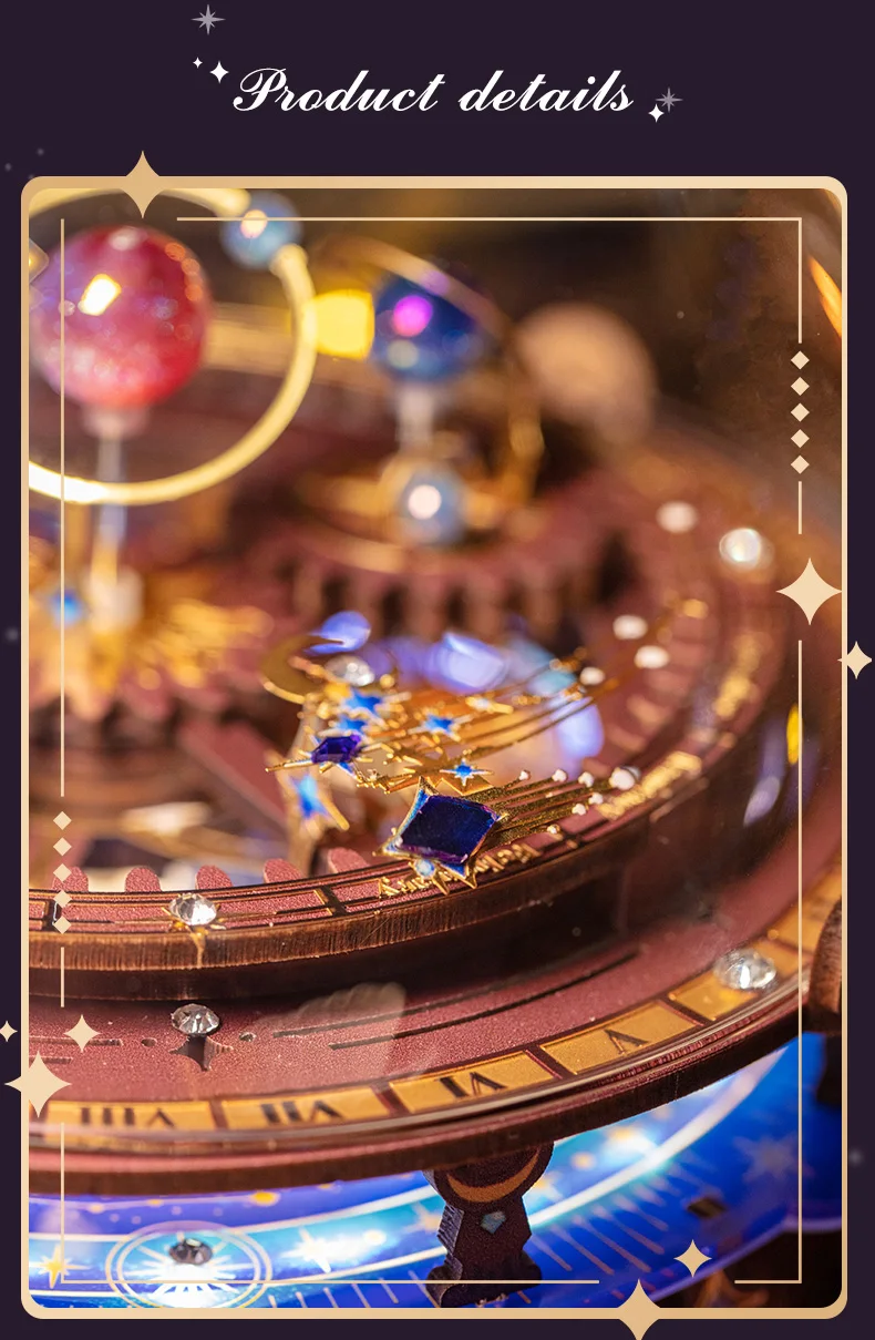 MU Horoscope Wooden Music Box 3D Three-Dimensional Jigsaw Hand DIY To Send Boyfriend Birthday Gift Christmas Toy Decoration Comp