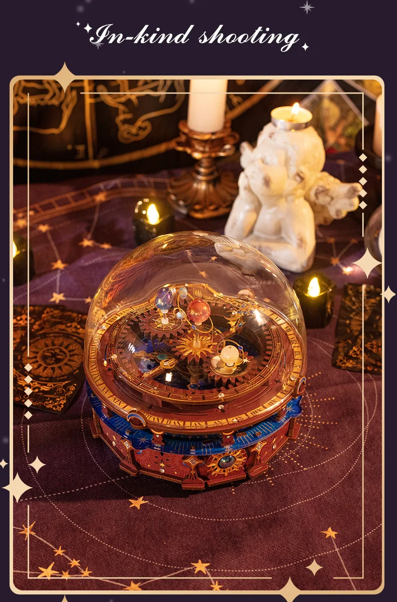 MU Horoscope Wooden Music Box 3D Three-Dimensional Jigsaw Hand DIY To Send Boyfriend Birthday Gift Christmas Toy Decoration Comp