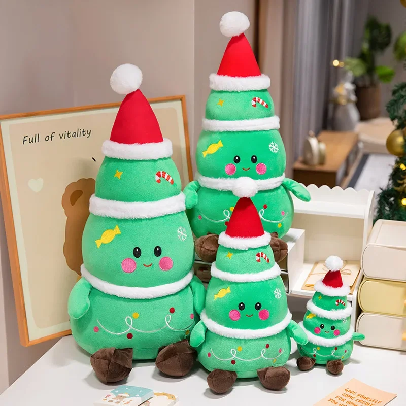 Cute Santa Claus & Elk Snowman Gingerbread Man Plush Toys Stuffed Animal Doll Christmas Gifts For Children Kids Home Decoration